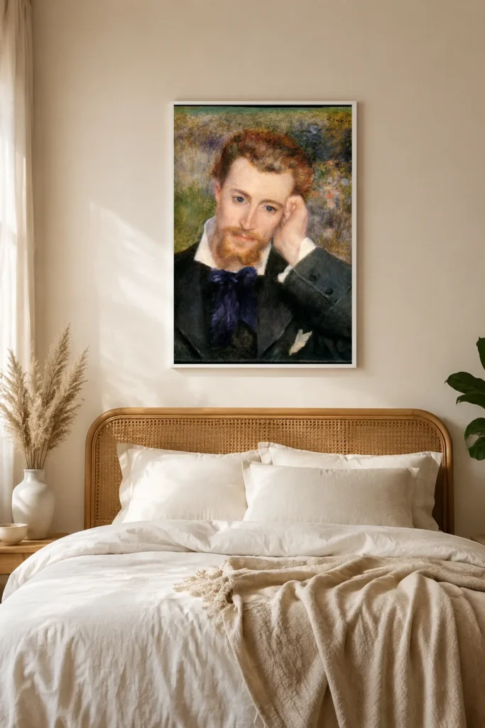 Framed print of Eugène Murer (Hyacinthe-Eugène Meunier, 1841–1906) hanging on a wall in a furnished room