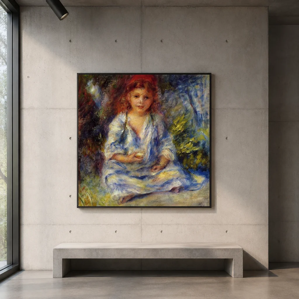 Framed print of The Little Algerian hanging on a wall in a furnished room