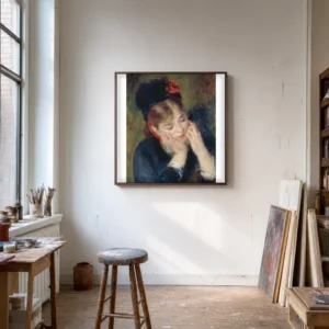 Framed print of Reflection hanging on a wall in a furnished room