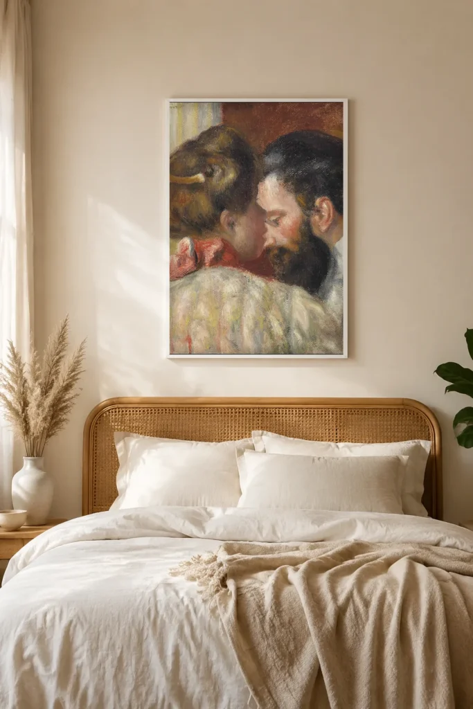 Framed print of Confidence hanging on a wall in a furnished room